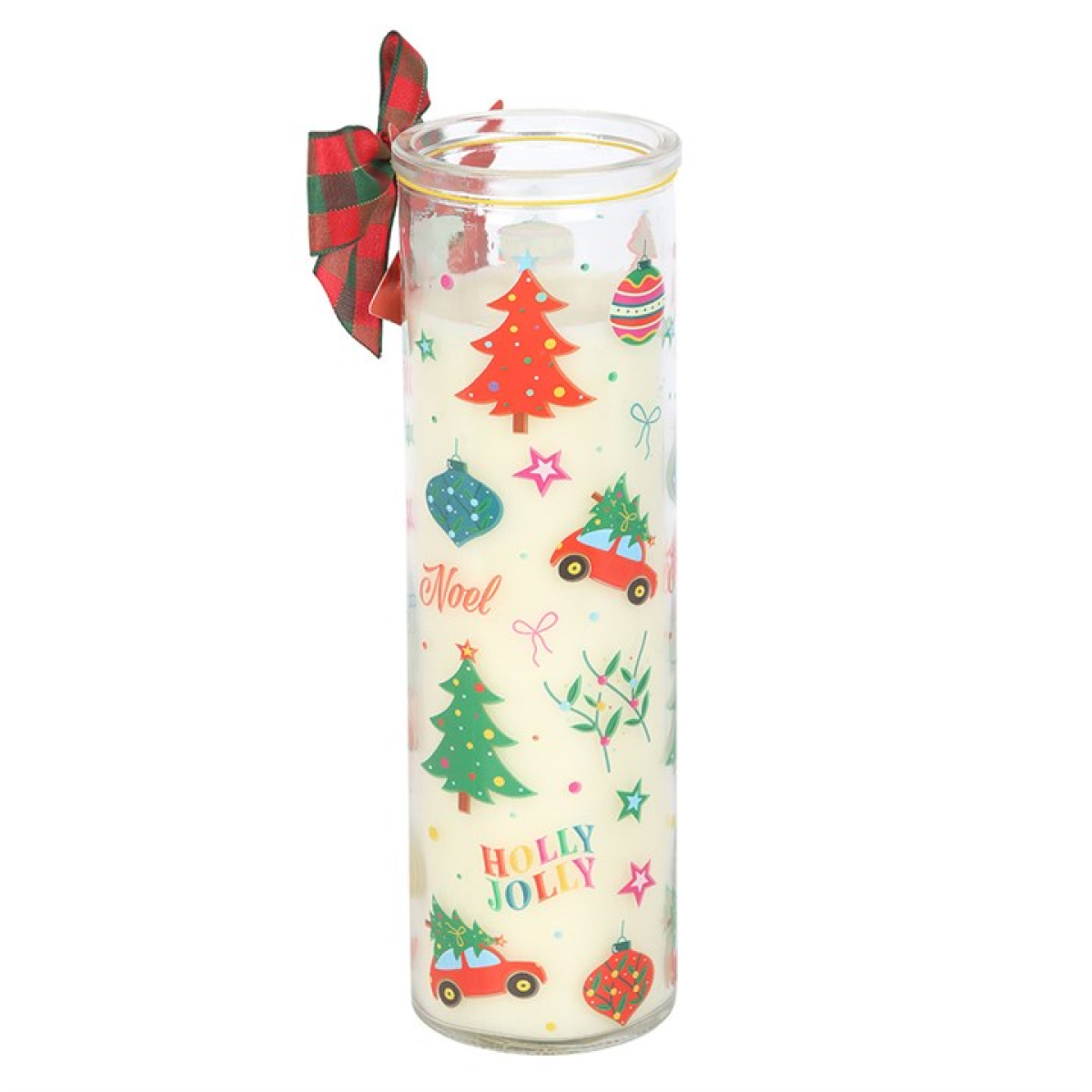 Christmas Print Christmas Pudding Scented Tube Candle