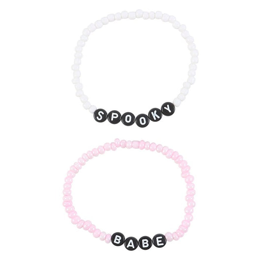 Spooky Babe Beaded Bracelet Set