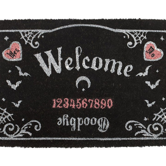 Pink and Black Talking Board Doormat