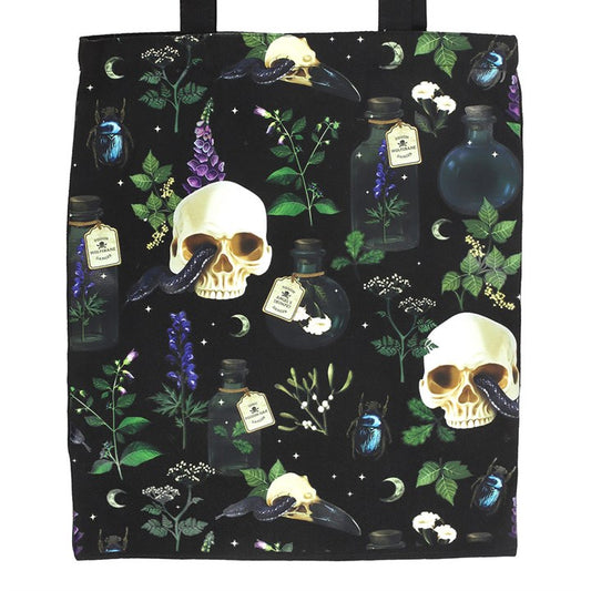 Venom & Vines Print Polycotton Tote Bag