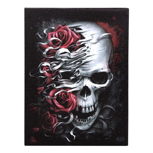 Skulls n Roses Canvas Plaque