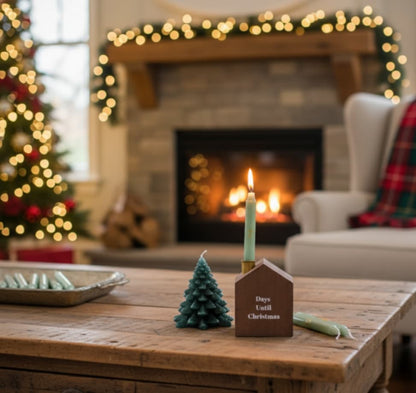 Set of 24 Mini Advent Candles with Holder