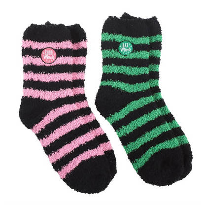 Set of 2 Good Witch and Bad Witch Fluffy Socks