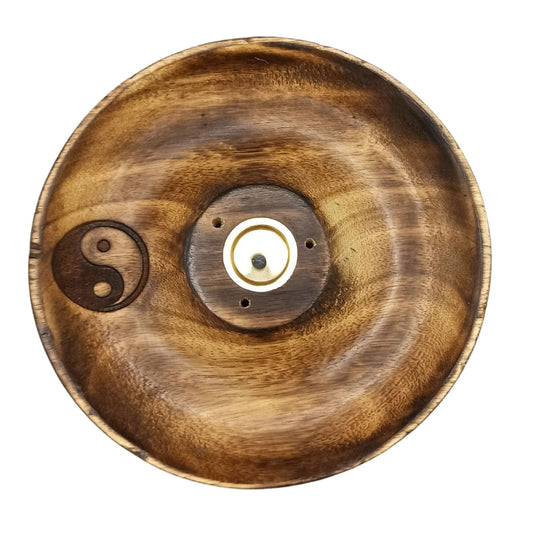 Yin & Yang Incense Stick & Cone Burner Disc