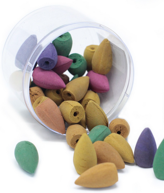 Tub of Assorted Back Flow Incense Cone