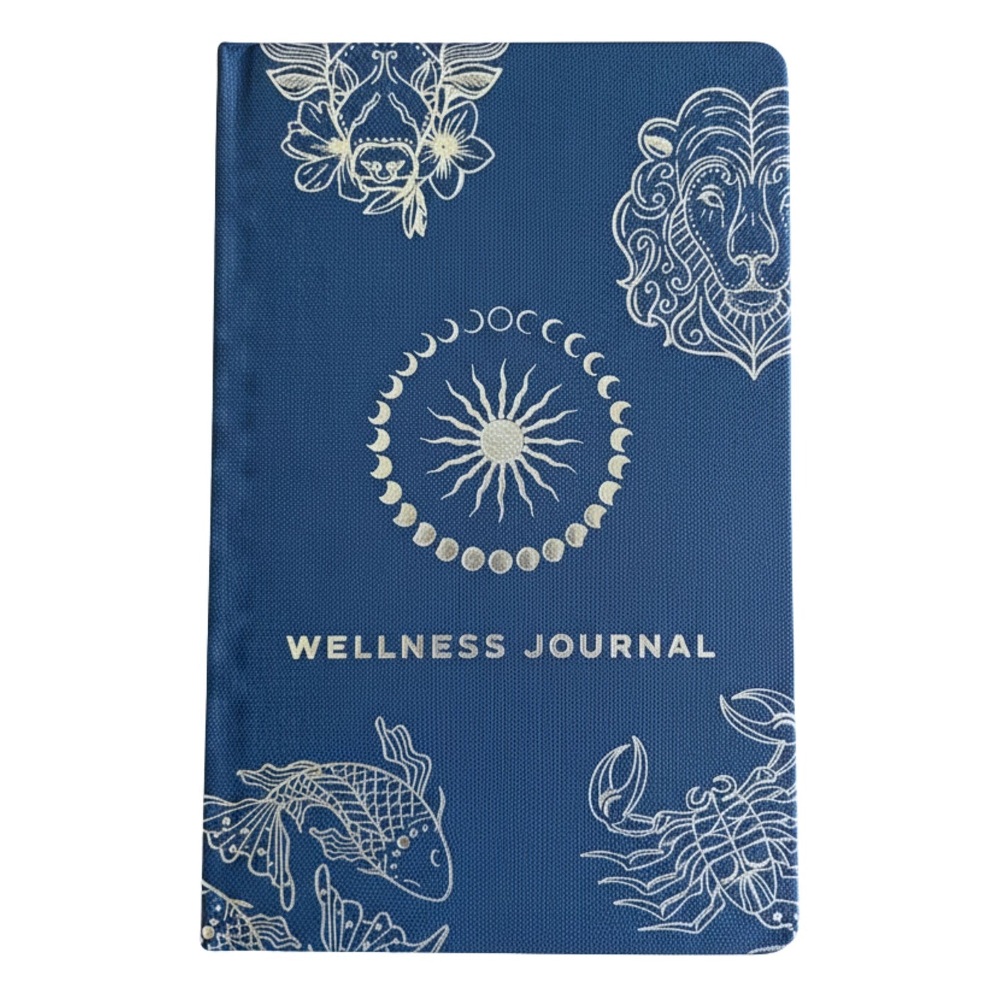 Midnight Blue Wellness Journal - Silver Zodiac