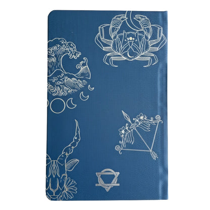Midnight Blue Wellness Journal - Silver Zodiac