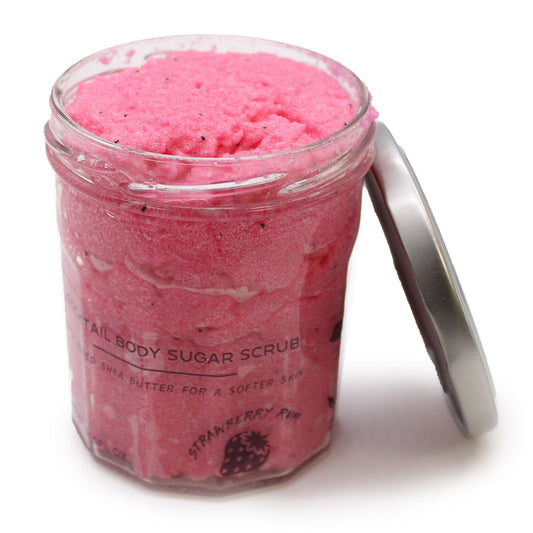 Strawberry Rum Fragranced Sugar Body Scrub