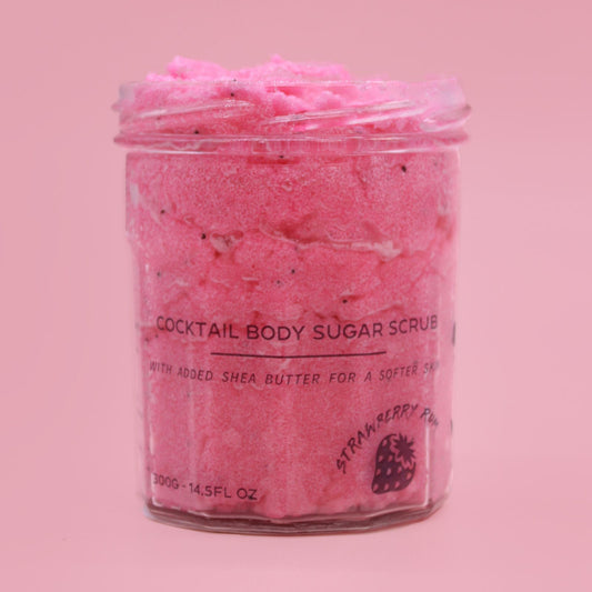 Strawberry Rum Fragranced Sugar Body Scrub