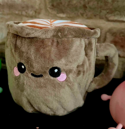 Cappuccino Microwavable Plush Heat Pack