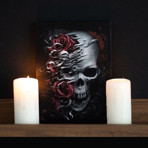 Skulls n Roses Canvas Plaque