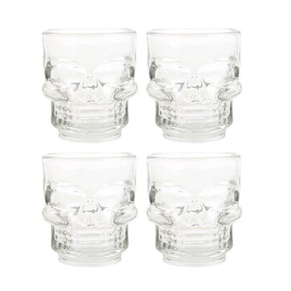 Set of 4 Skull Shot Glasses Set